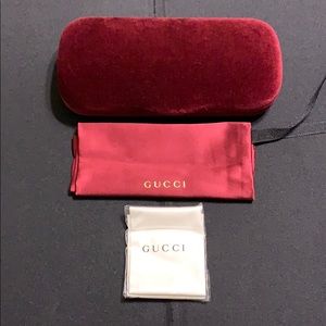 Velvet Maroon Gucci sunglass case